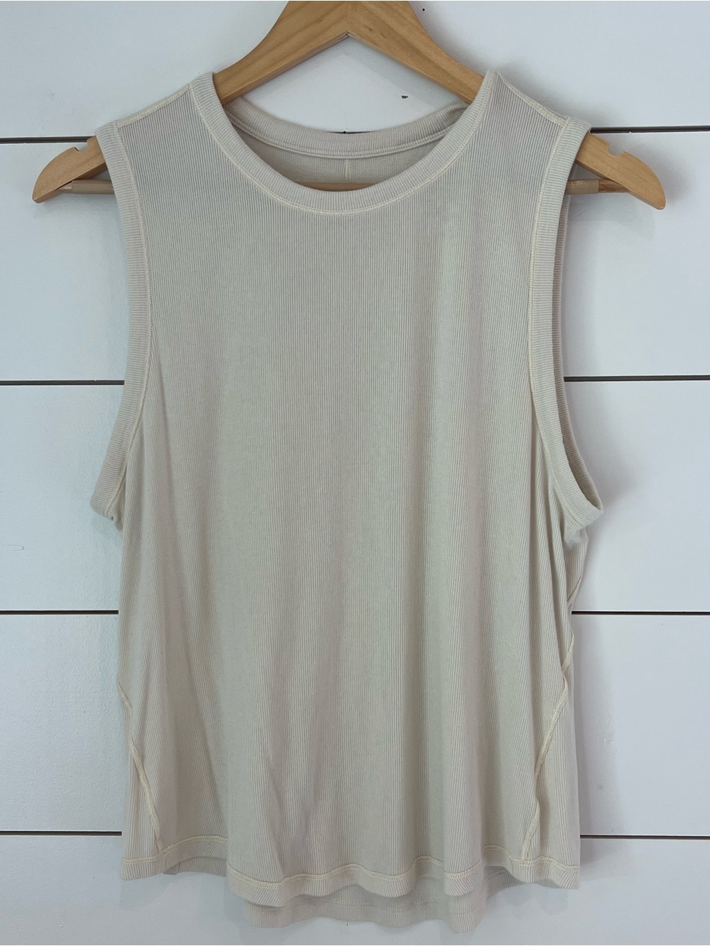lululemon athletica Ribbed Muscle Tank - Cream athleisure/clean girl